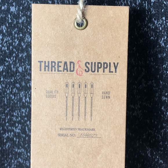 Thread & Supply Black Quarter-Zip Jacket NWT - Picture 7 of 8